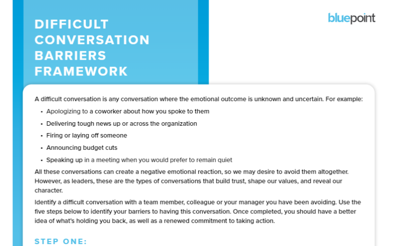 Difficult Conversation Barriers Framework Product Image